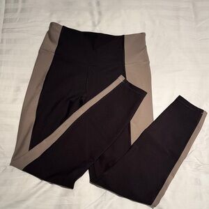 Women's Black and Tan Leggings